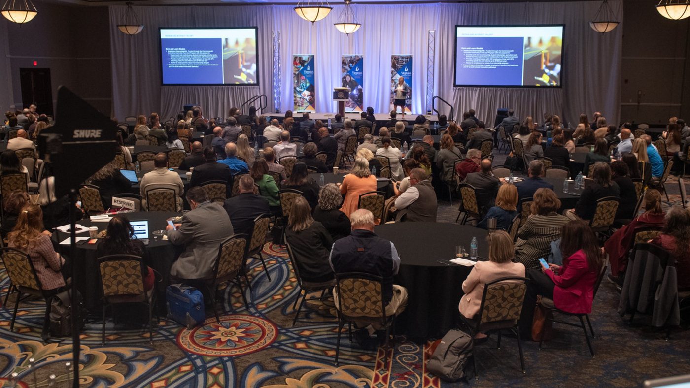 Audience at Liz B. Baker's keynote at the VCCS Hire Education Conference